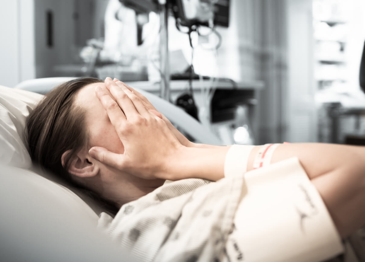 woman patient in hospital