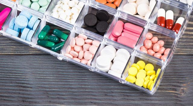Pills Organized in Tray