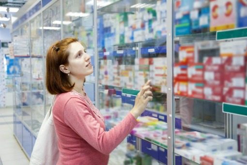 woman shopping in pharmacy