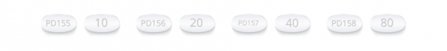 Lipitor Dosage 10 mg, 20 mg, 40 mg and 80 mg.