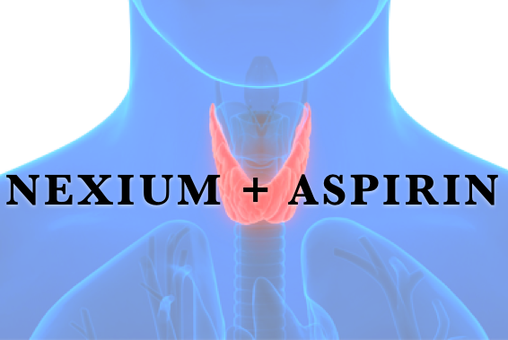 Nexium and Aspirin throat cancer graphic